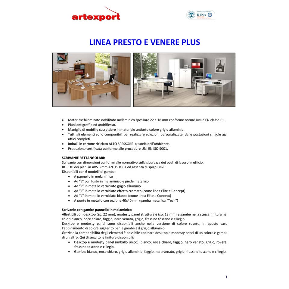 Tavolo riunione ovale Artexport Presto 220x110xH.72 cm piano e struttura noce chiaro - TR/220/4