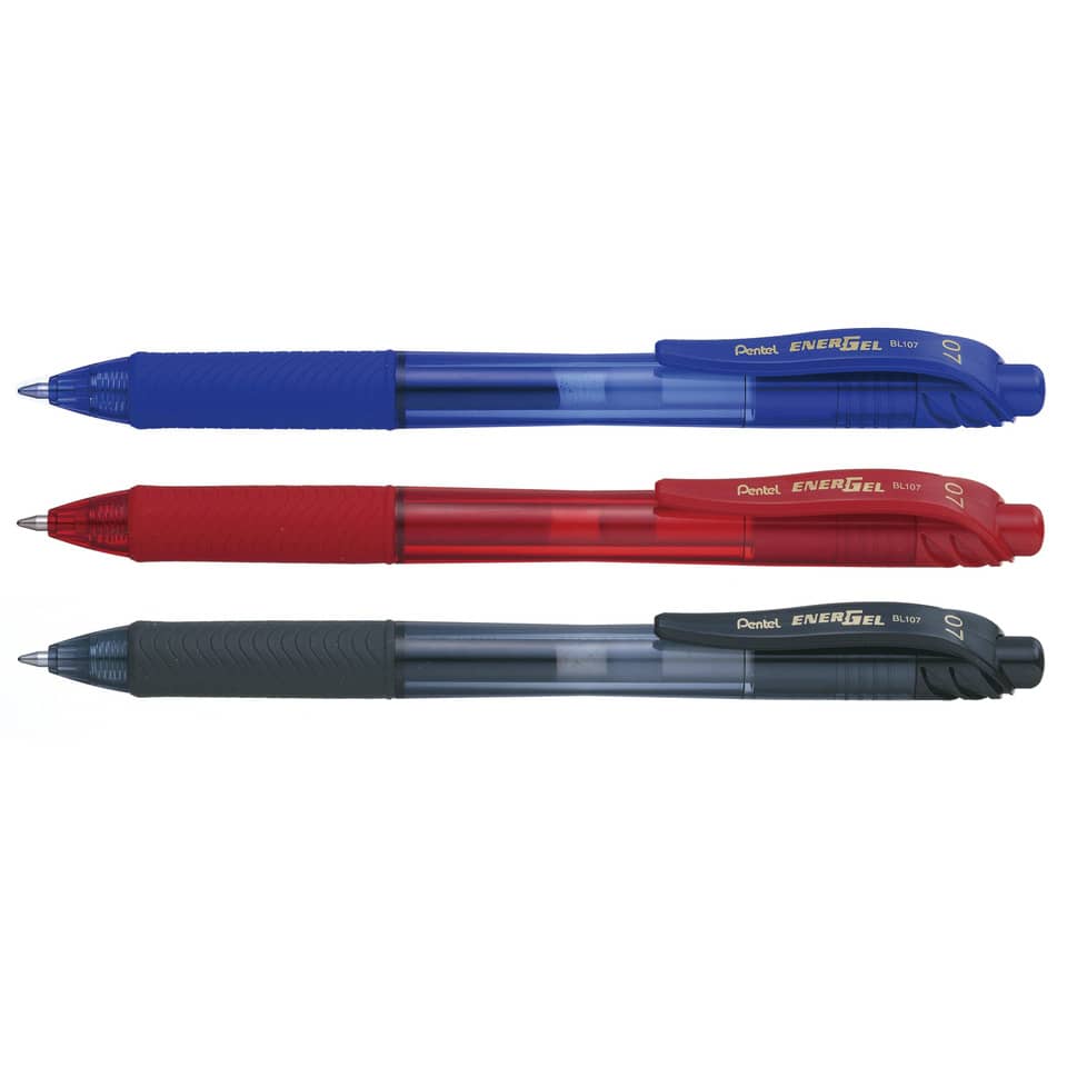 Penna roller a scatto Pentel EnerGel X 0.7 mm blu BL107-CX