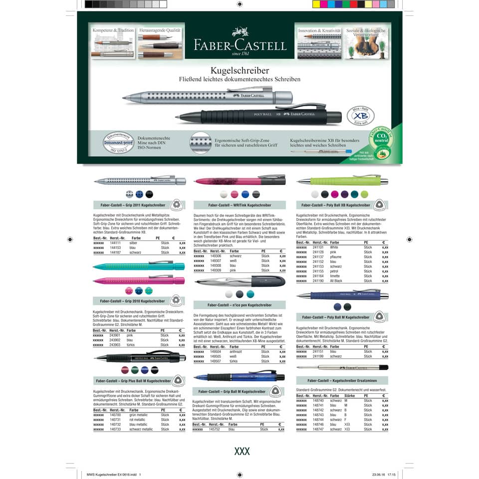 Penna a sfera a scatto Faber-Castell Grip Plus Metallic M verde metallizzato 140700