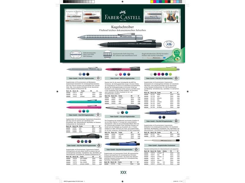 Penna a sfera a scatto Faber-Castell Grip Plus Metallic M verde metallizzato 140700
